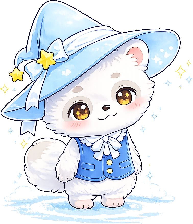 AIマネージャー マギア (白タヌキ) のイラスト